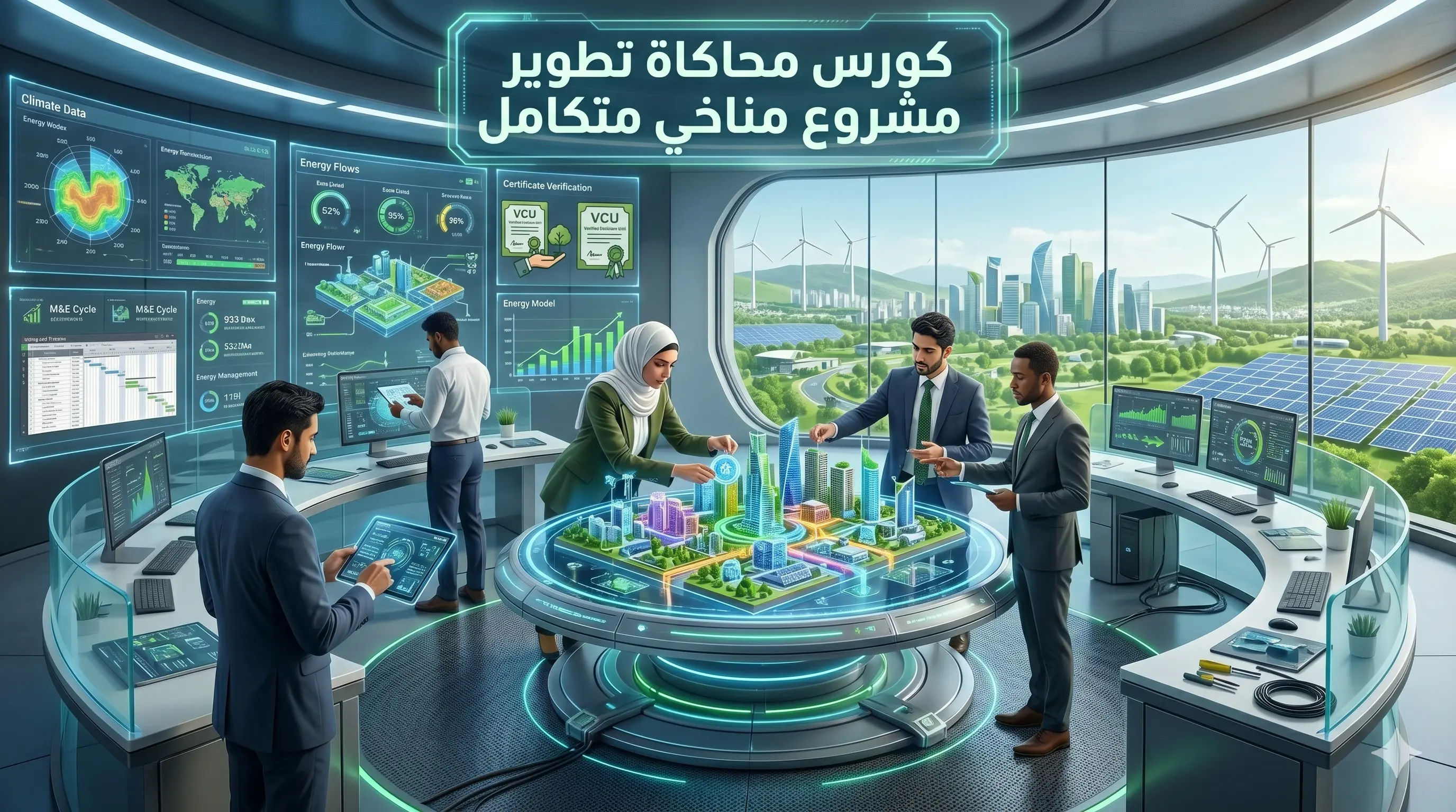 محاكاة تطوير مشروع مناخي متكامل